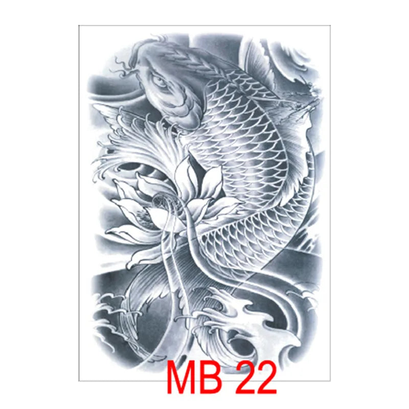 Waterproof Big Large Full Back Chest Fake Tattoo