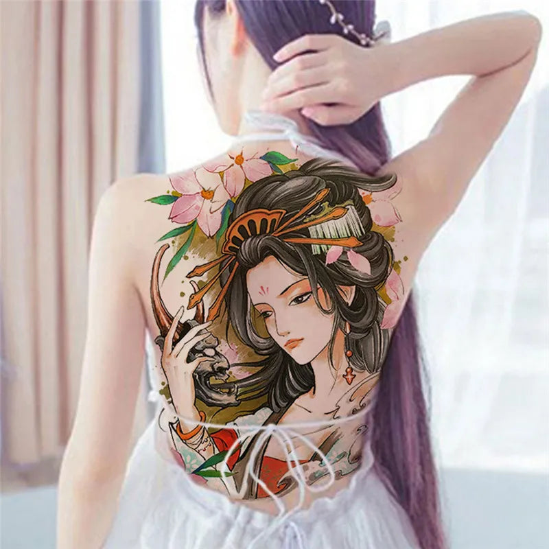 Waterproof Big Large Full Back Chest Fake Tattoo
