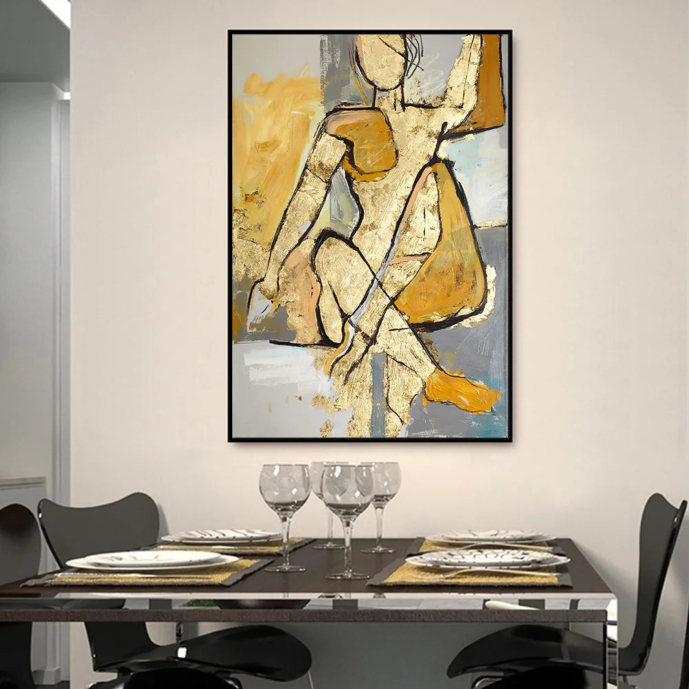 Abstract Girl Canvas Painting Figure Wall Art Pictures