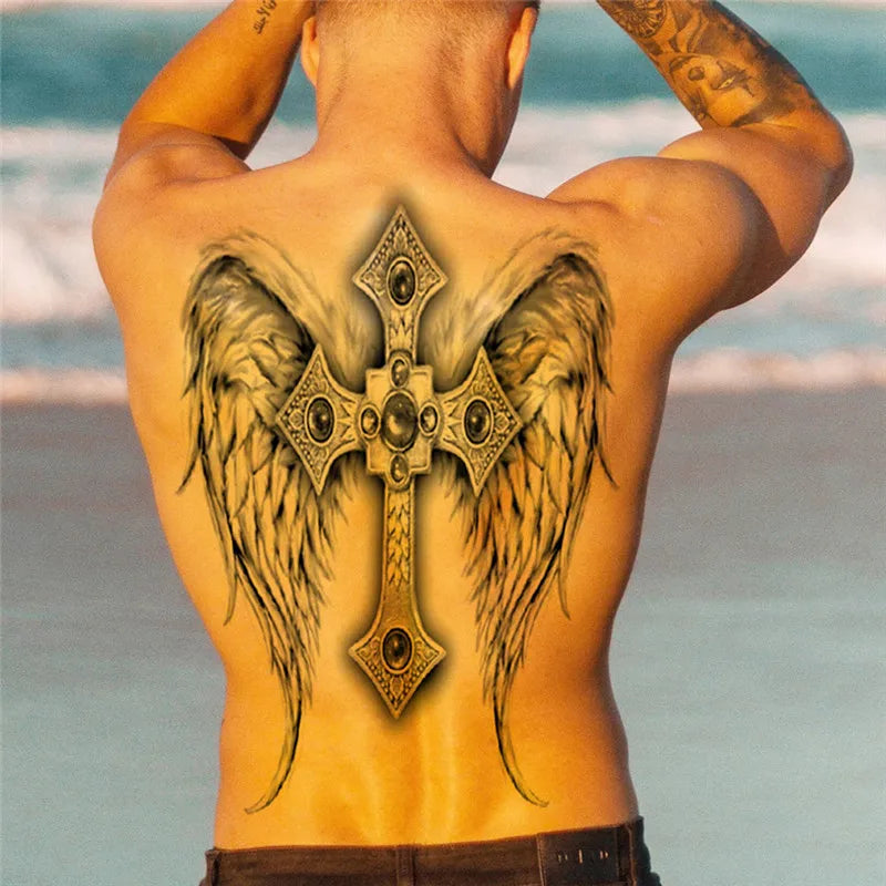 Waterproof Big Large Full Back Chest Fake Tattoo