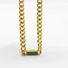 Plated Stainless Steel Turquoise Necklace and Bracelet Set