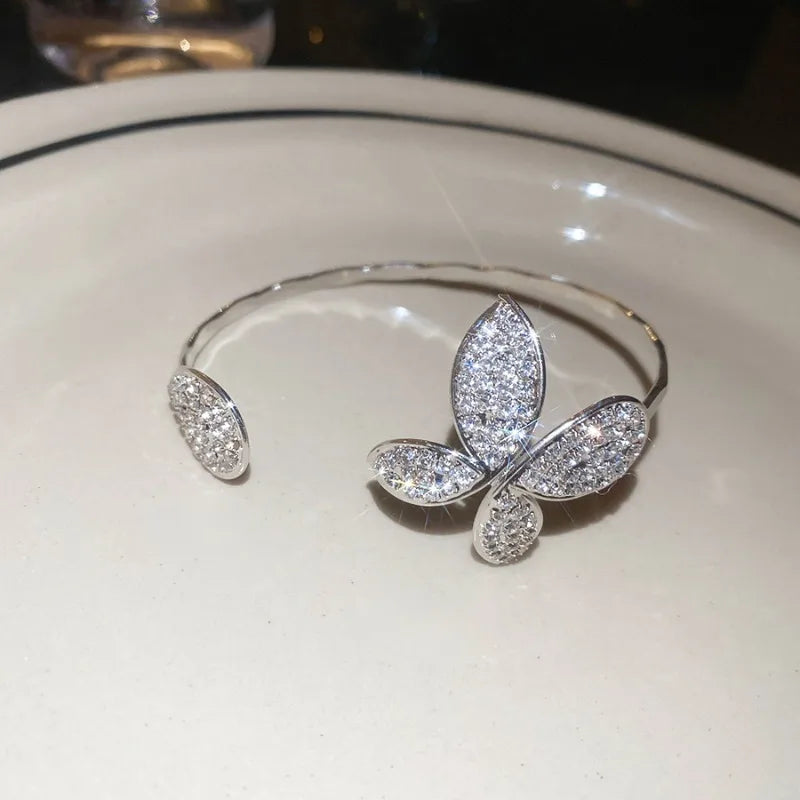 New Chic Silver Plated Copper Open Cuff Bangles