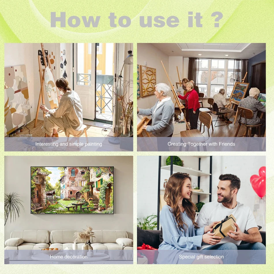 Animals Drawing On Canvas HandPainted
