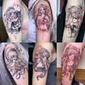 10pcs Colorful Beautiful Girl Tattoo Stickers Waterproof