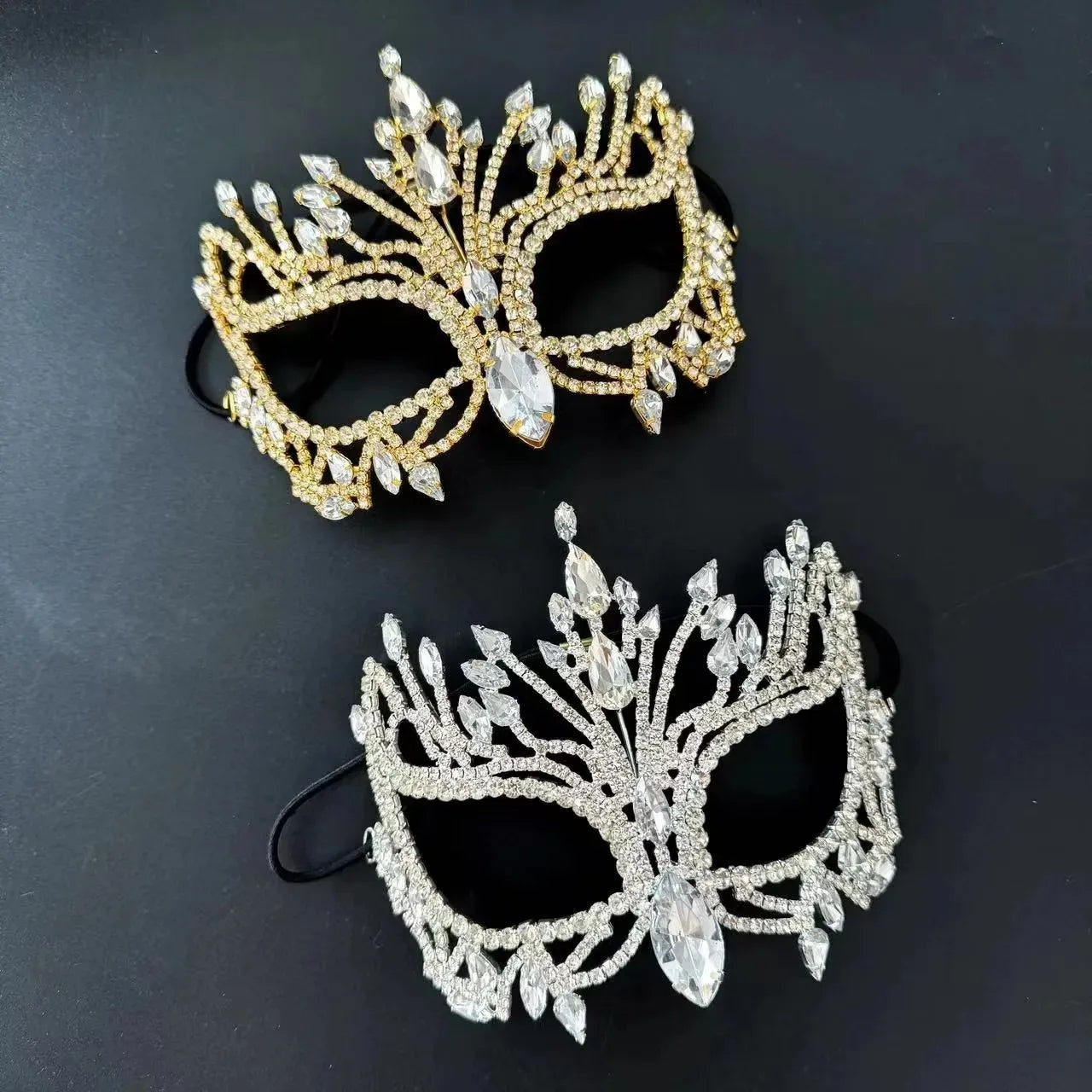 New fashion luxury shiny rhinestone mask women's makeup