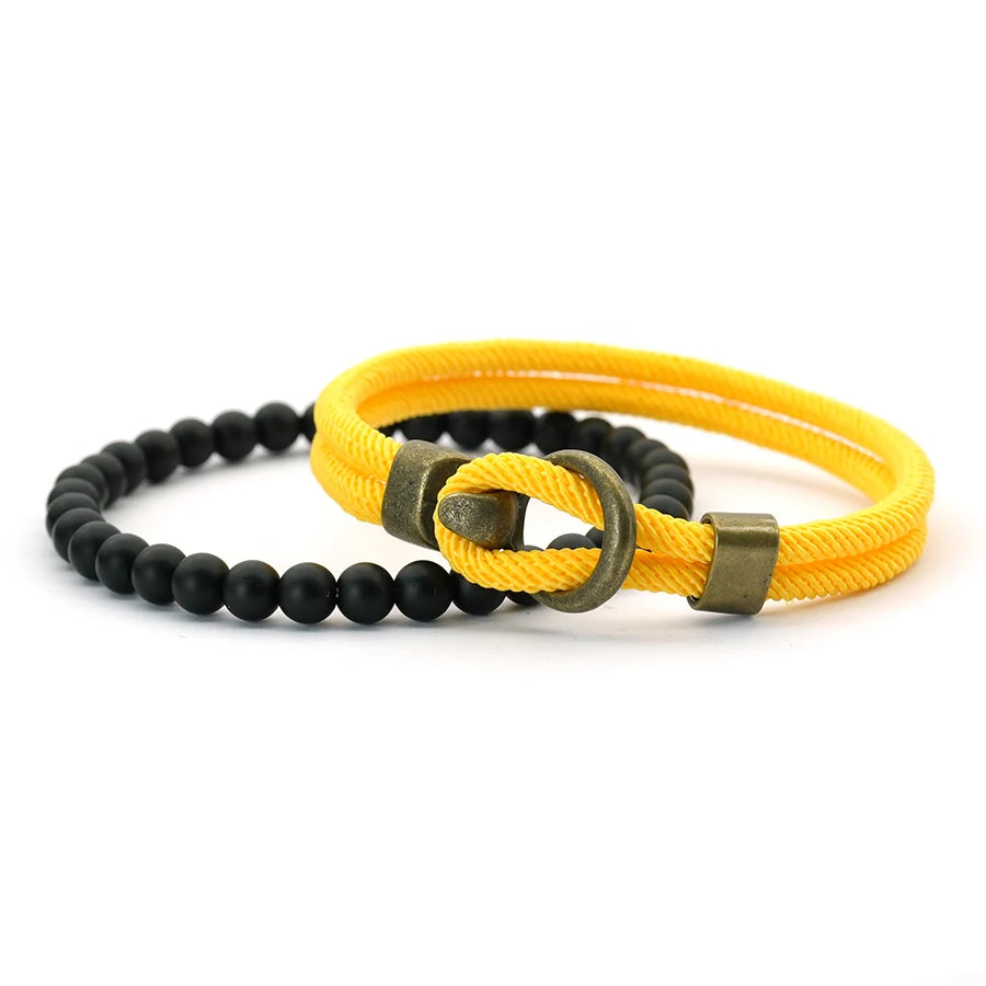 Noter Novel 2Pcs Per Set Men Bracelet