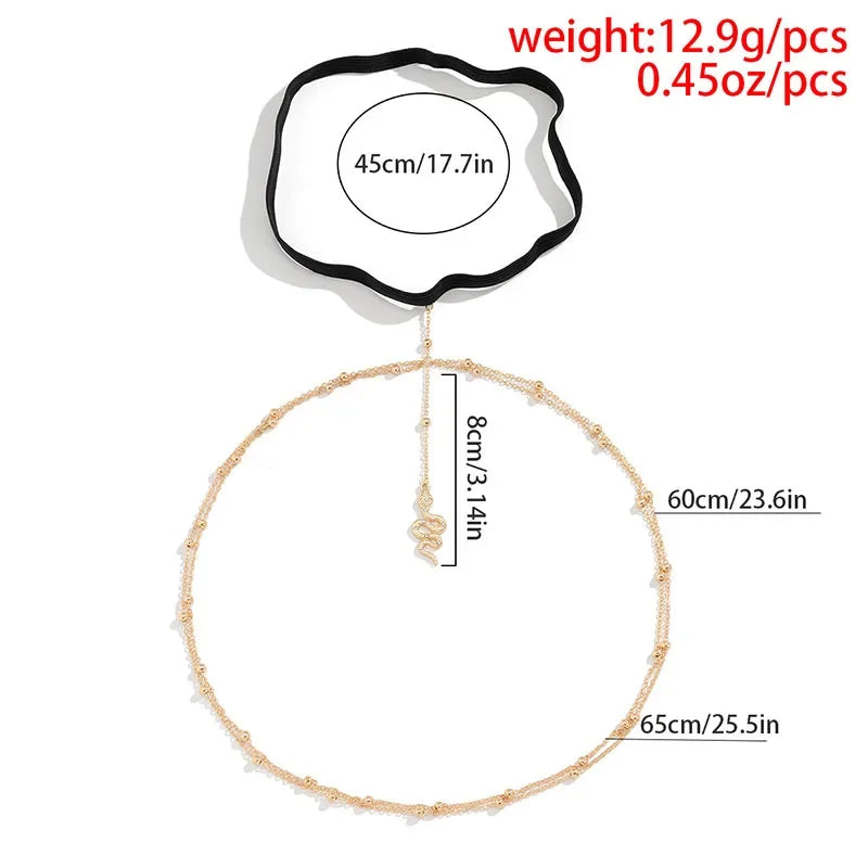 Thigh Chain for Women Snake Pendant Thigh