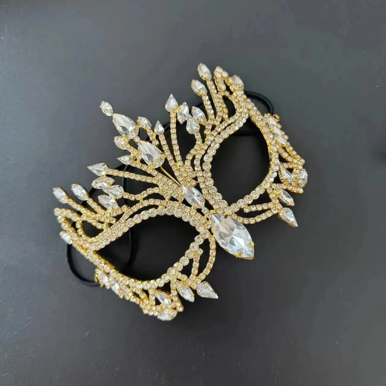 New fashion luxury shiny rhinestone mask women's makeup