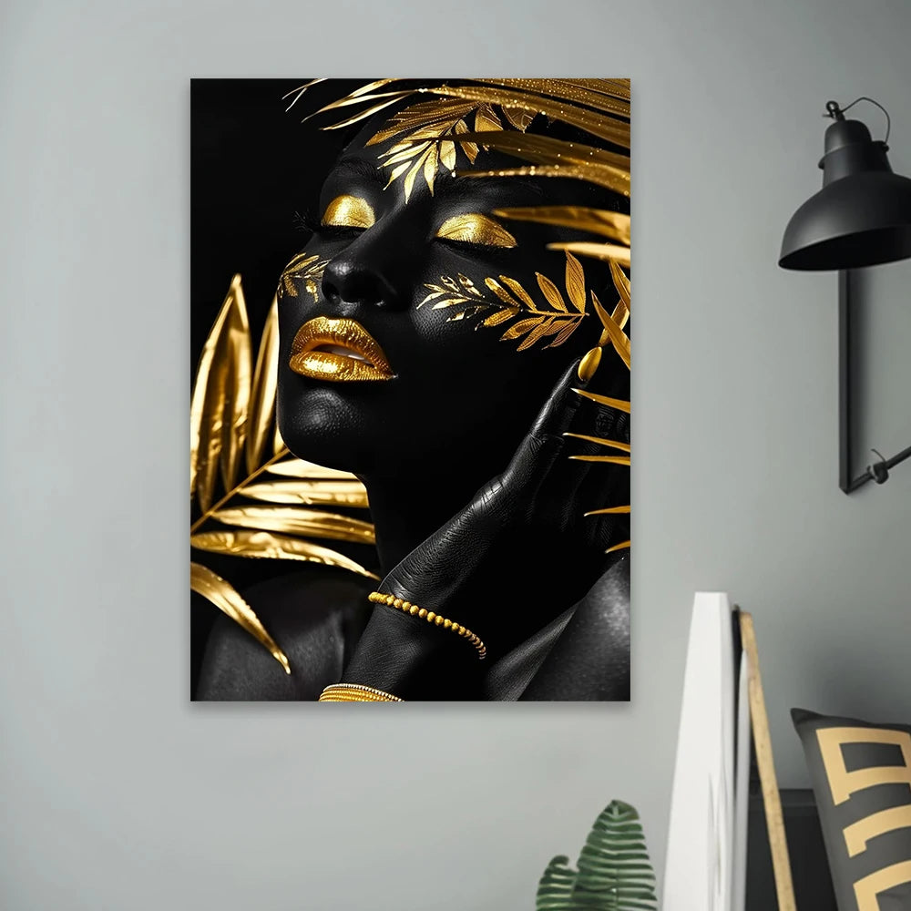 African American Wall Art Poster Abstract Women Home Decor for Living Room Decor