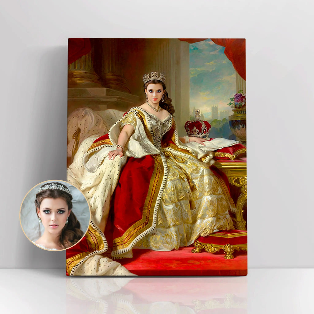 Custom Woman Portrait Canvas Painting Wall Art Customized