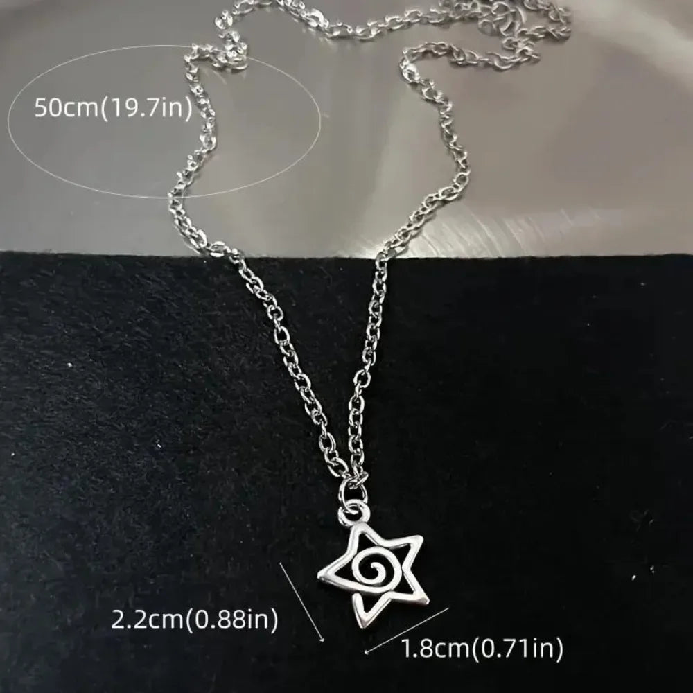 Retro Gothic Irregular Geometry Vortex Heart Star Teeth
