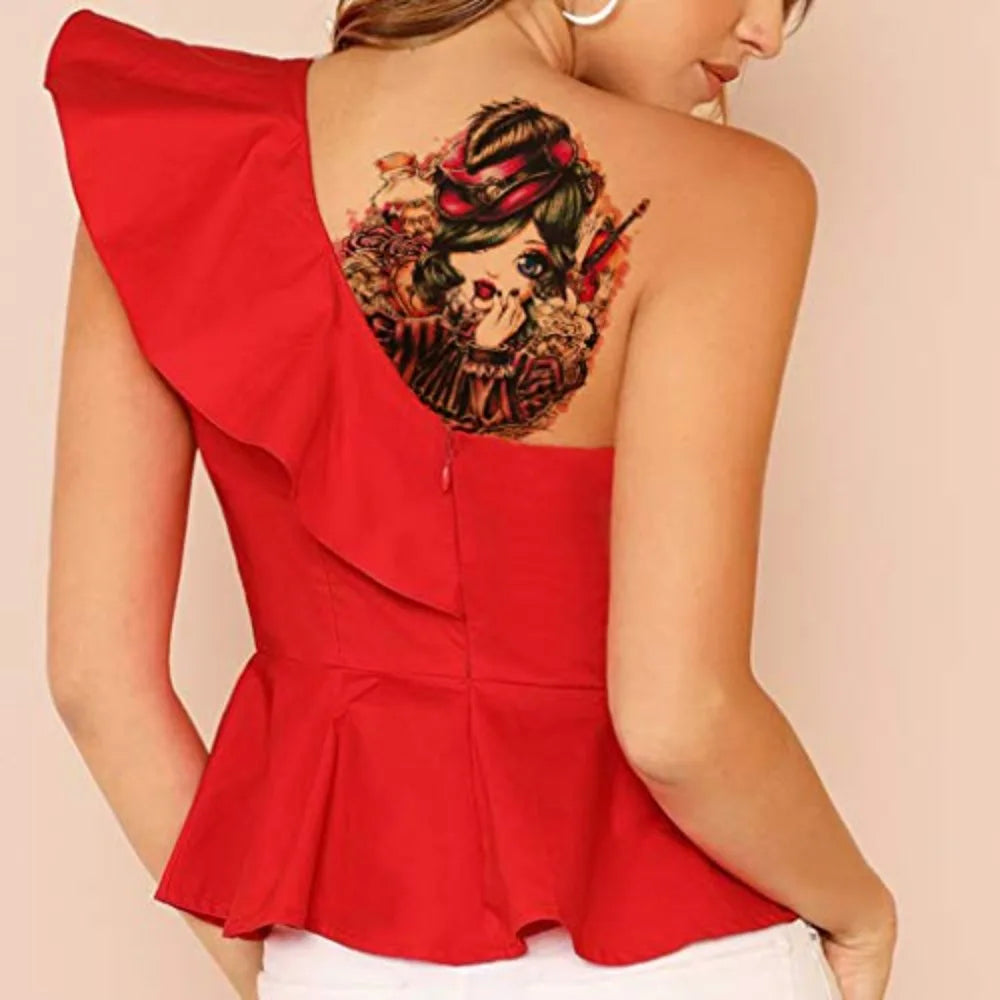 8 Sheets Colorful Cool Arm Temporary Tattoo
