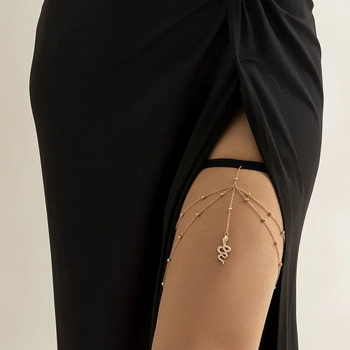 Thigh Chain for Women Snake Pendant Thigh