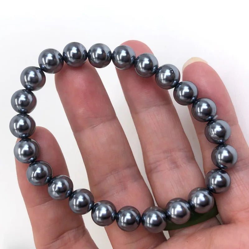 Shell Pearl Bracelet Tricolor Electroplated imitation pearls Charm