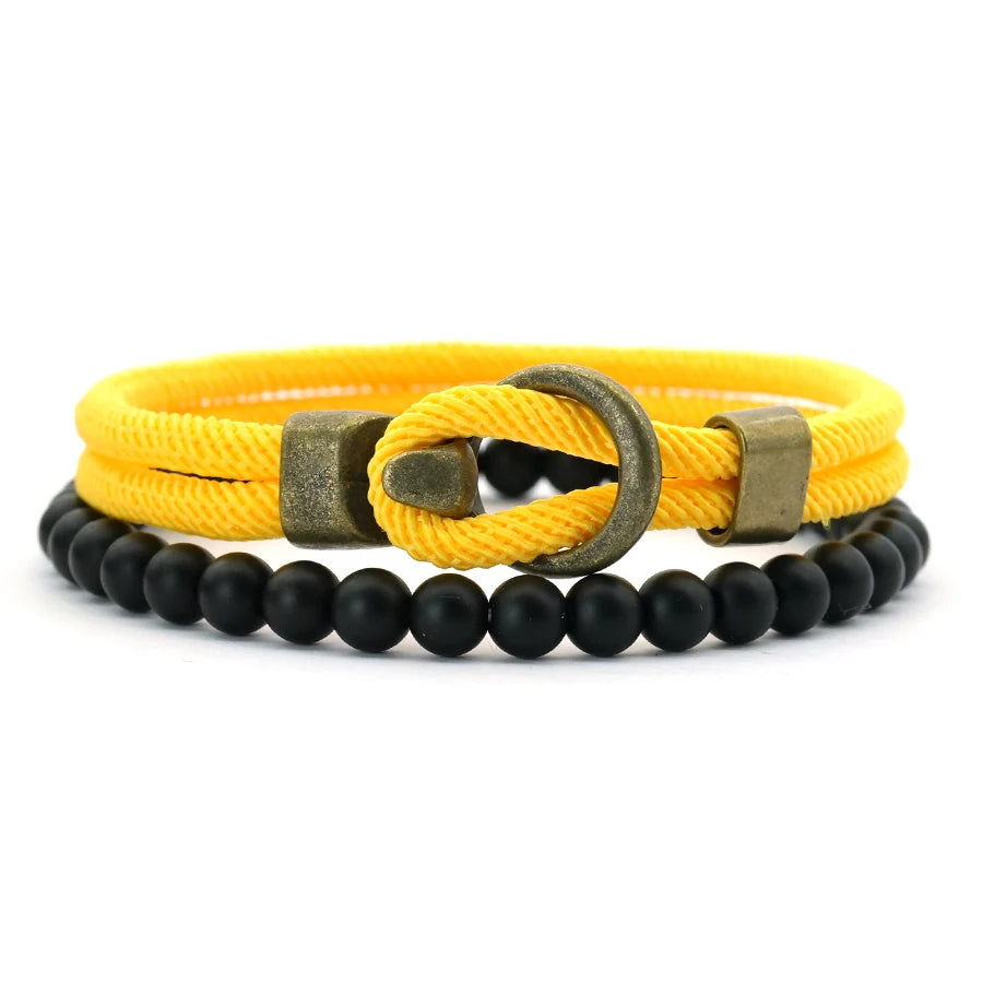Noter Novel 2Pcs Per Set Men Bracelet