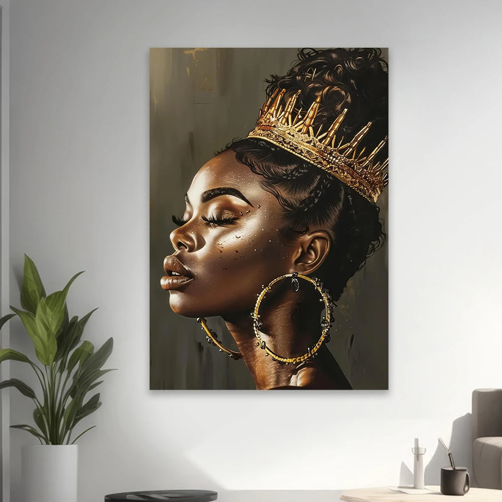 African American Wall Art Poster Abstract Women Home Decor for Living Room Decor