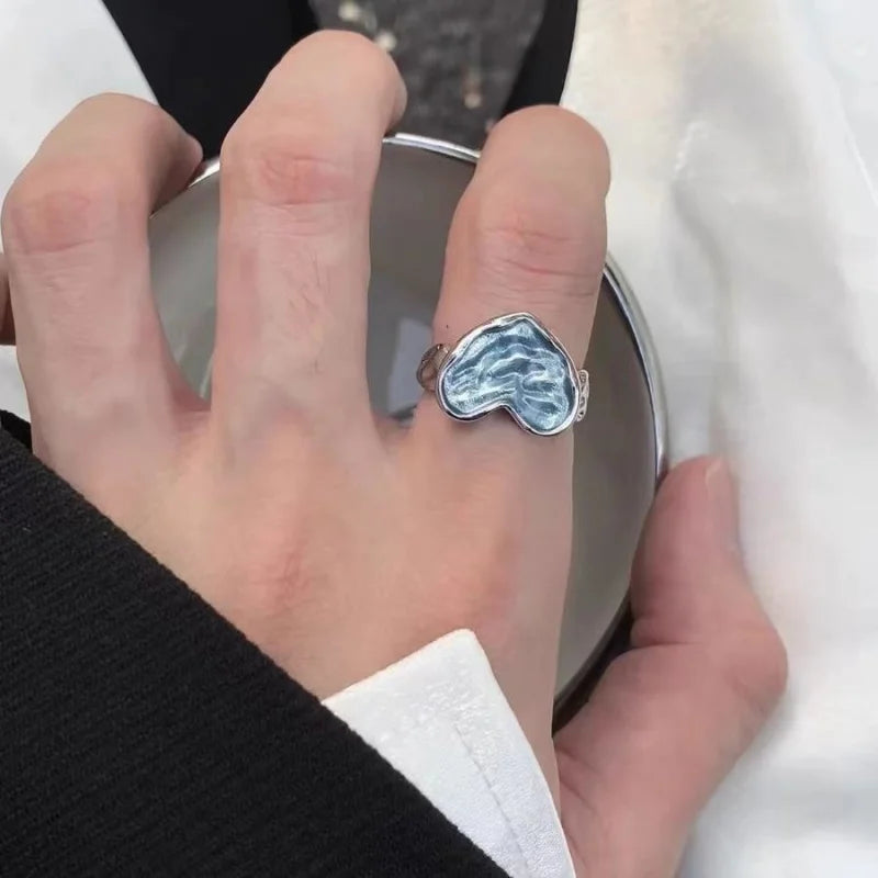 Enamel Colored Drop Glazed Love Ring