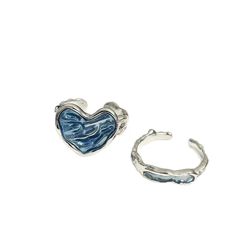 Enamel Colored Drop Glazed Love Ring