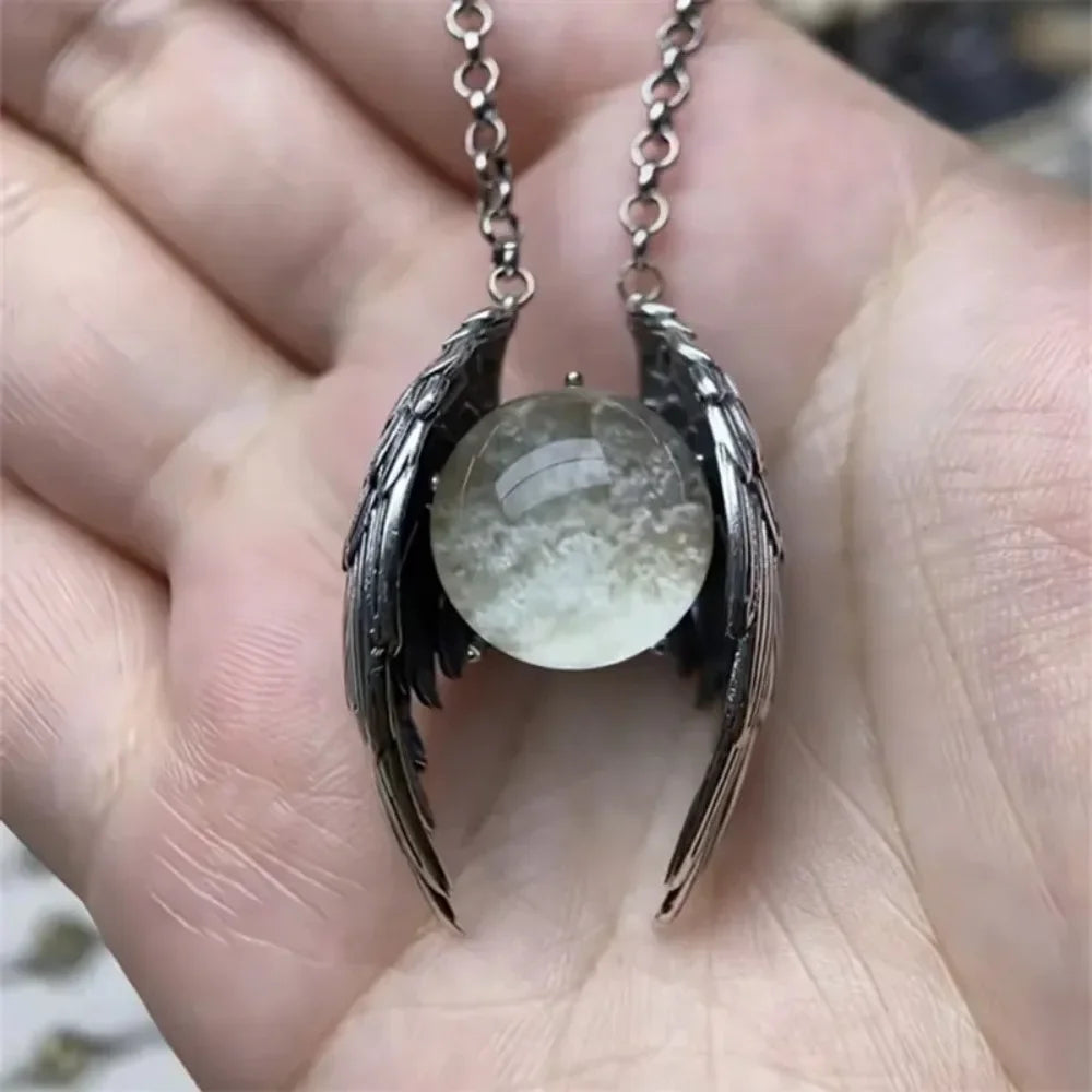 Punk Retro Sliver Color Ghost Wings