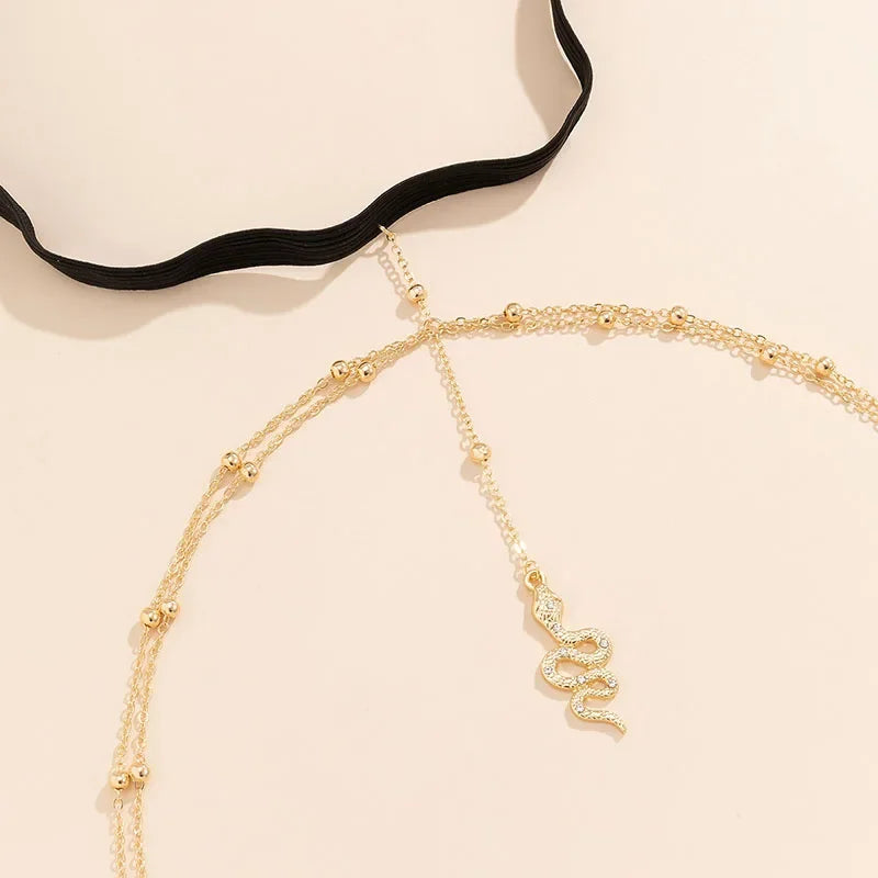 Thigh Chain for Women Snake Pendant Thigh