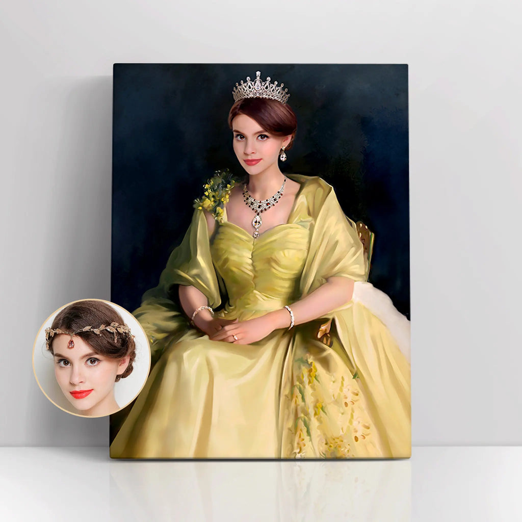 Custom Woman Portrait Canvas Painting Wall Art Customized