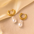 French Retro Baroque Pearl Earrings
