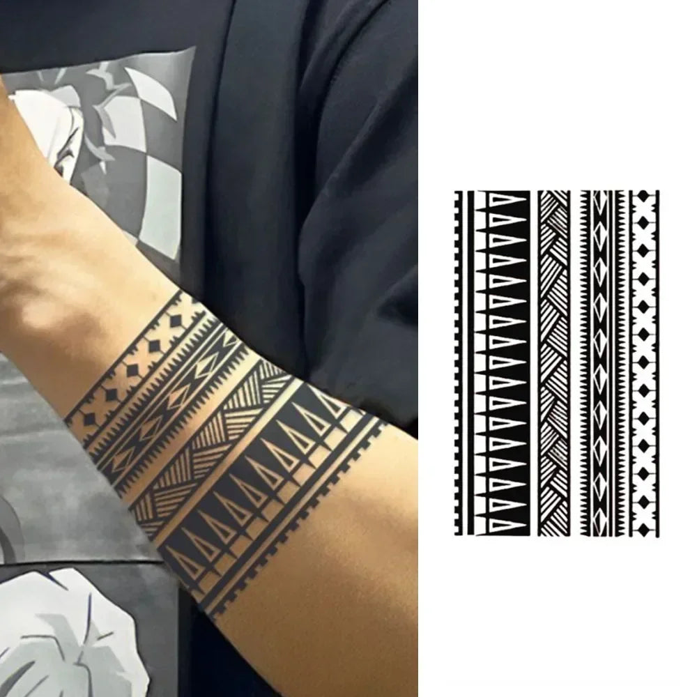 1 Sheet Armband Back Waterproof  Temporary Tattoo