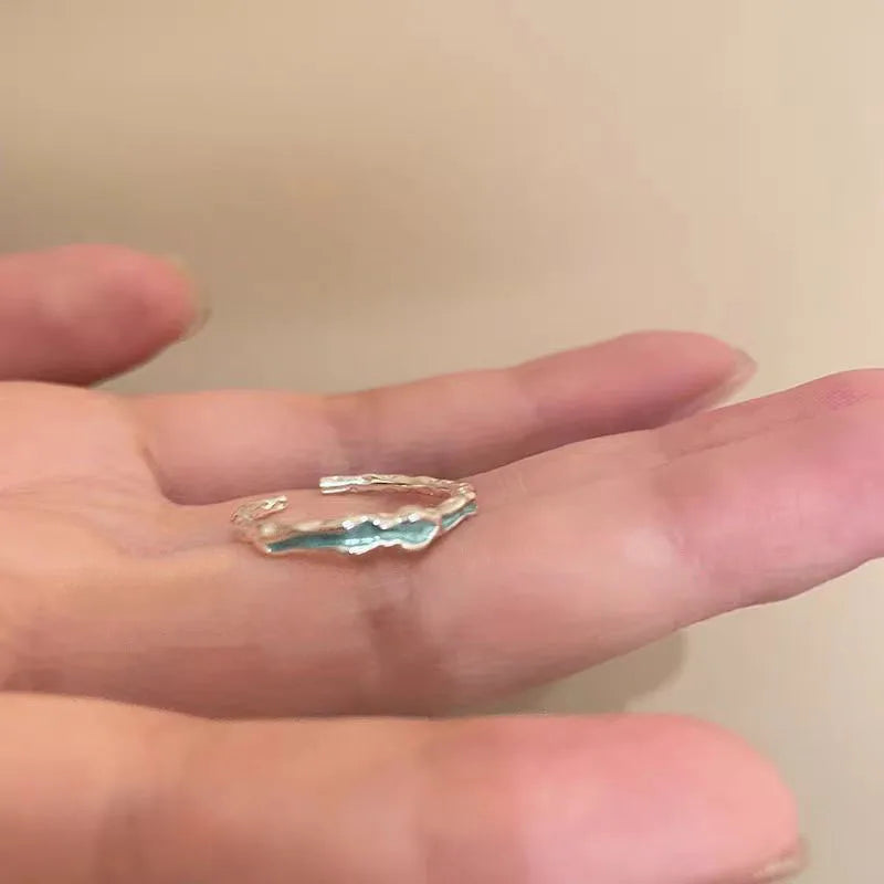 Enamel Colored Drop Glazed Love Ring