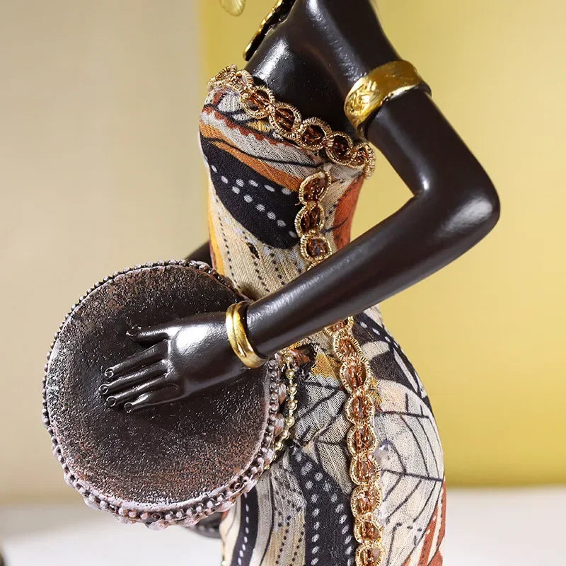 31cm Vintage African style Resin Crafts Ornament Modern Art Figure