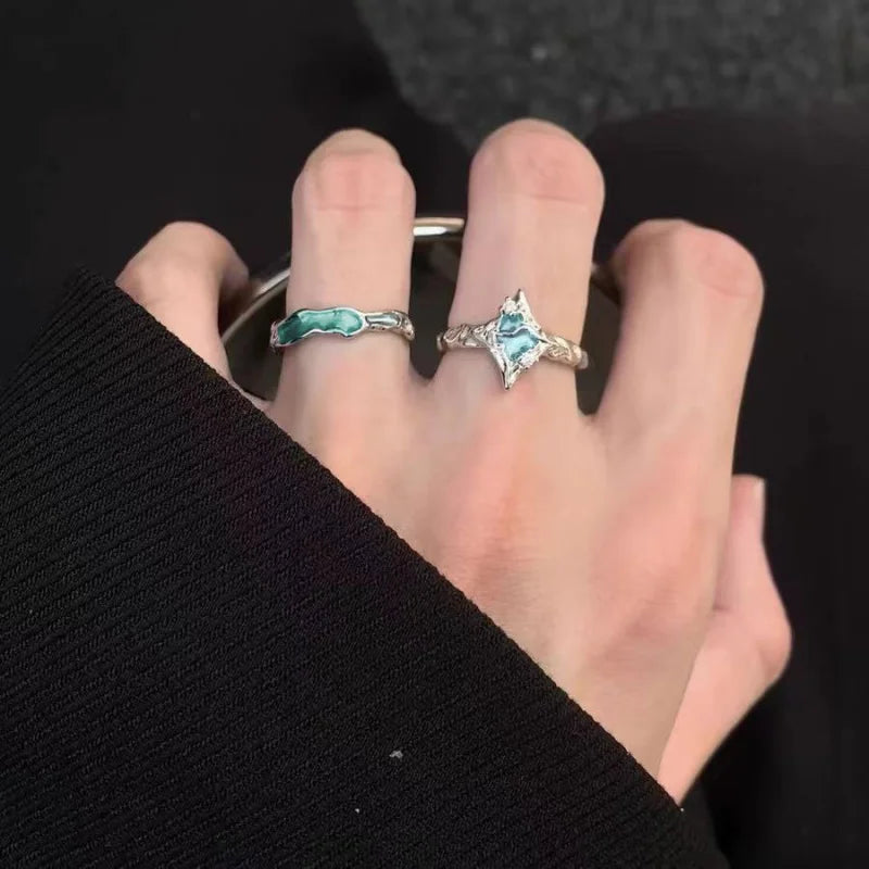 Enamel Colored Drop Glazed Love Ring