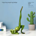 Yoga Frog Resin Figurine,Office Decoration, 19cm
