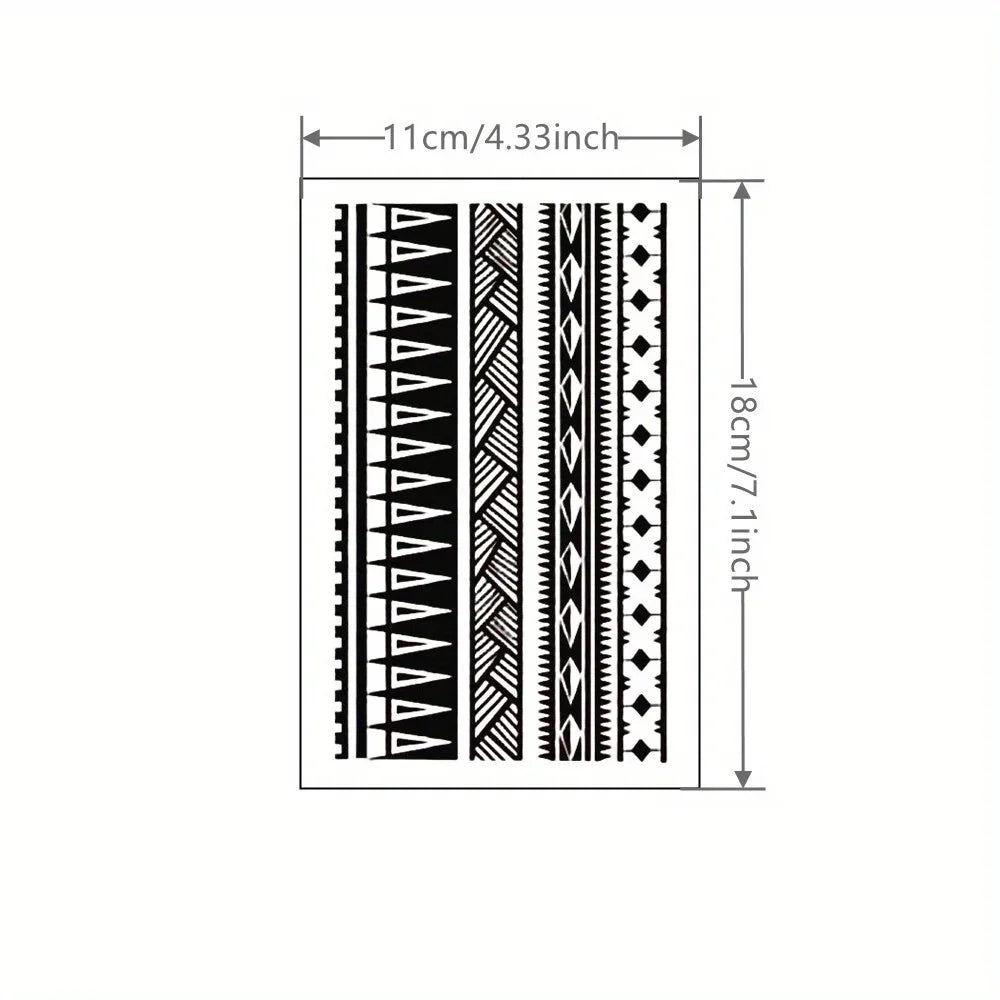 1 Sheet Armband Back Waterproof  Temporary Tattoo