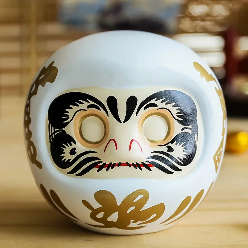 4 Inch Japanese Ceramic Daruma Doll Lucky Cat