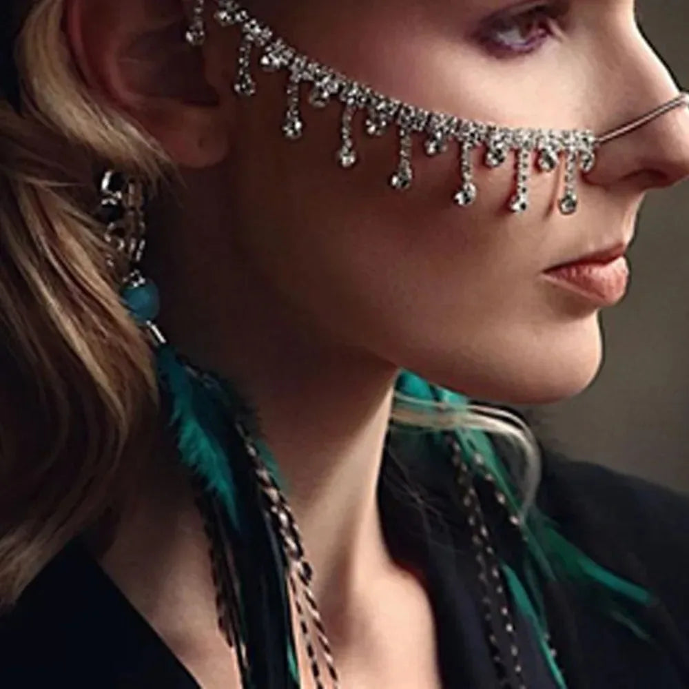 Tassel Rhinestone Ear Hanging for Women