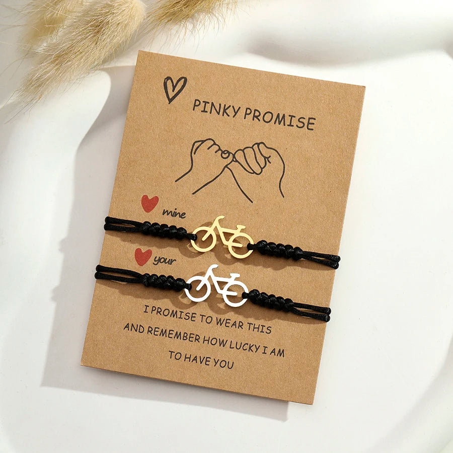 Noter Matching Couple Bracelet 2Pcs Stainless Steel