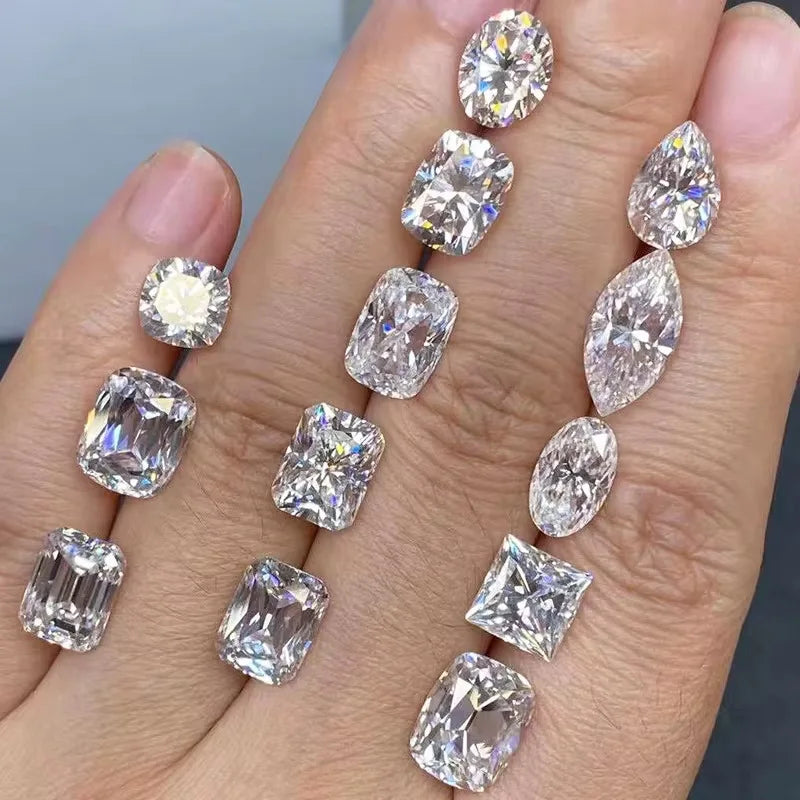Moissanite Loose Stone Lab Grown Diamond Jewelry Pear/Radiant/Emerald/Radiant/Heart/Marquise/Oval/Cuhsion Moissanite Wholesale