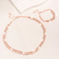 2PCS Elegant Design Glass Rhinestone Chain