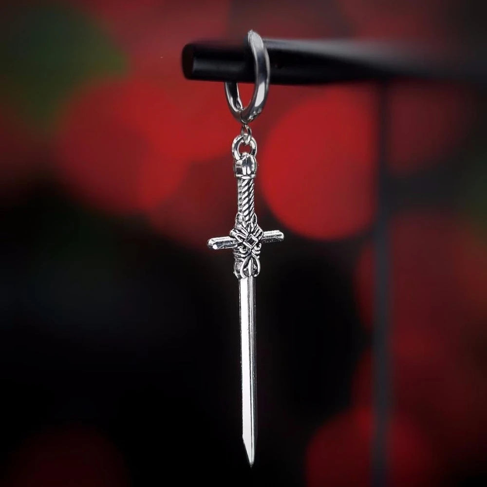 Personality Design Style Sword Drop Dangle Earrings