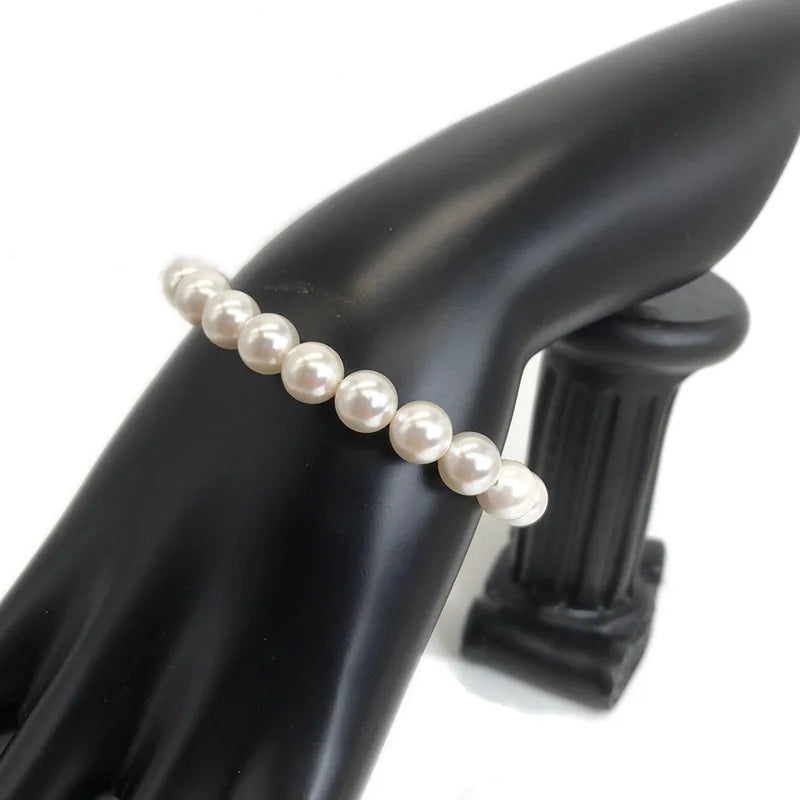 Shell Pearl Bracelet Tricolor Electroplated imitation pearls Charm