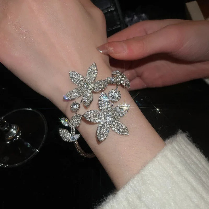 New Chic Silver Plated Copper Open Cuff Bangles