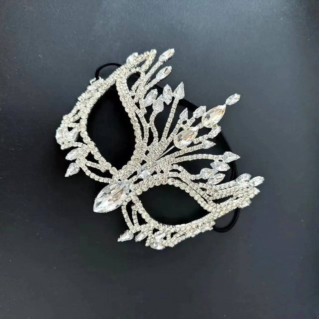 New fashion luxury shiny rhinestone mask women's makeup