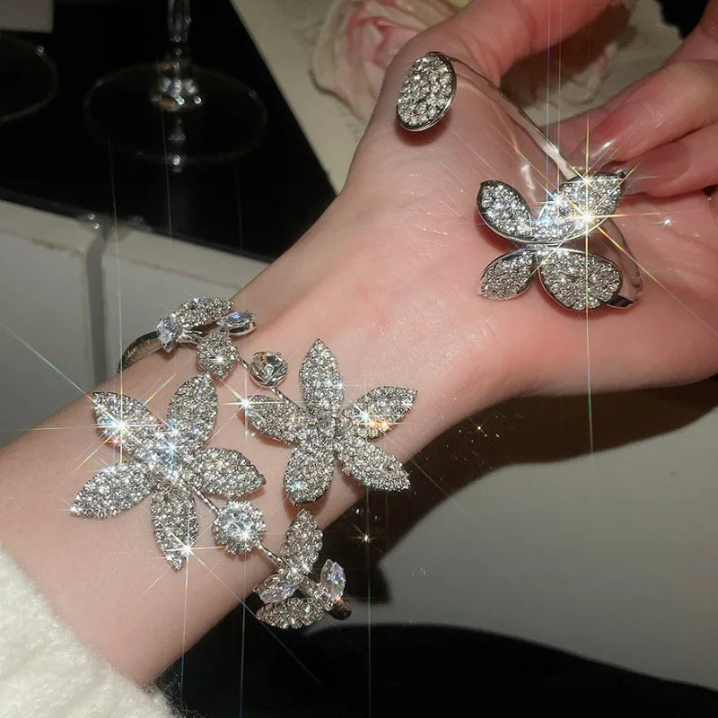 New Chic Silver Plated Copper Open Cuff Bangles